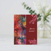 Invitation EXCALIBUR, rouge vif, noir (Debout devant)