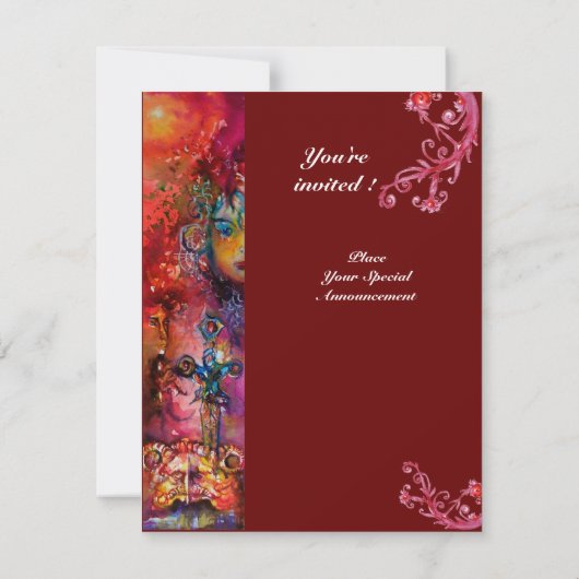 Invitation EXCALIBUR, rouge vif, noir (Dos)