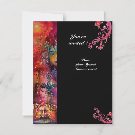 Invitation EXCALIBUR, rouge vif, noir (Dos)