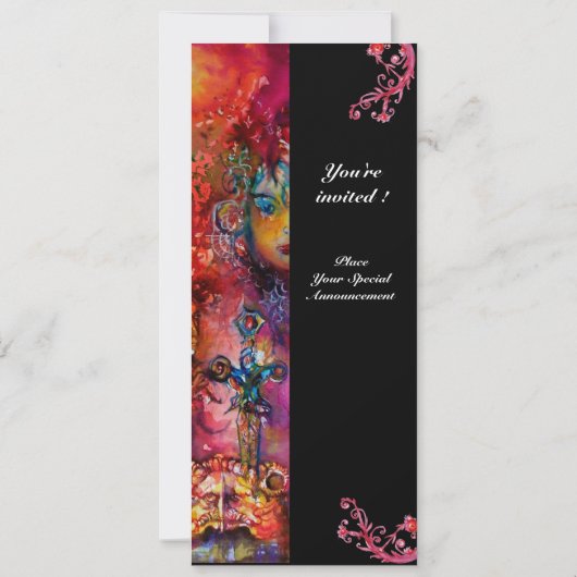 Invitation EXCALIBUR, rouge vif, noir (Dos)