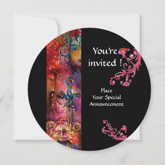 Invitation EXCALIBUR, rouge vif, noir (Dos)