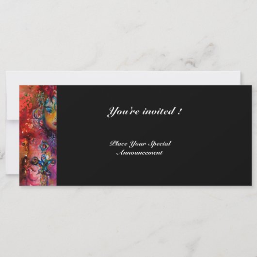 Invitation EXCALIBUR, rouge vif, noir (Dos)