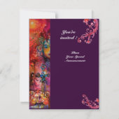 Invitation EXCALIBUR, rouge vif, pourpre (Dos)