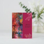 Invitation EXCALIBUR, rouge vif, rose (Debout devant)