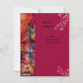 Invitation EXCALIBUR, rouge vif, rose (Dos)