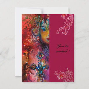 Invitation EXCALIBUR, rouge vif, rose