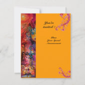 Invitation EXCALIBUR, rouge vif, rose (Dos)