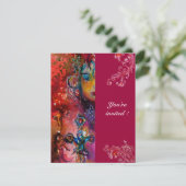 Invitation EXCALIBUR , rouge vif , rose (Debout devant)