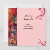 Invitation EXCALIBUR , rouge vif , rose (Dos)