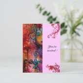 Invitation EXCALIBUR , rouge vif , rose (Debout devant)