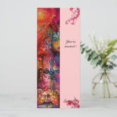 Invitation EXCALIBUR, rouge vif, rose (Debout devant)