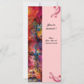 Invitation EXCALIBUR, rouge vif, rose (Dos)