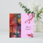 Invitation EXCALIBUR , rouge vif , rose (Debout devant)