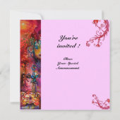 Invitation EXCALIBUR , rouge vif , rose (Dos)