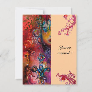 Invitation EXCALIBUR, rouge vif, rose