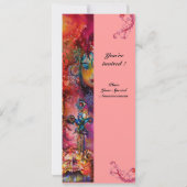 Invitation EXCALIBUR , rouge vif , rose (Dos)