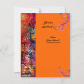 Invitation EXCALIBUR, rouge vif, rose (Dos)