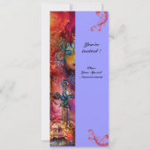 Invitation EXCALIBUR , rouge vif , rose bleu (Dos)