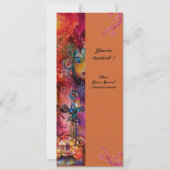 Invitation EXCALIBUR, rouge vif, rose bleu jaune (Dos)