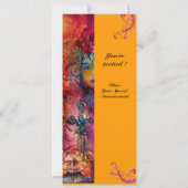 Invitation EXCALIBUR, rouge vif, rose bleu jaune (Dos)