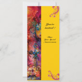Invitation EXCALIBUR, rouge vif, rose bleu jaune (Dos)