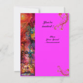 Invitation EXCALIBUR, rouge vif, violet (Dos)