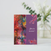 Invitation EXCALIBUR, rouge vif, violet rose (Debout devant)