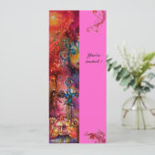 Invitation EXCALIBUR, rouge vif, violet rose (Debout devant)