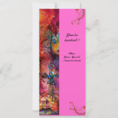 Invitation EXCALIBUR, rouge vif, violet rose (Dos)
