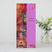 Invitation EXCALIBUR, rouge vif, violet rose (Debout devant)