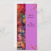 Invitation EXCALIBUR, rouge vif, violet rose (Dos)