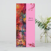 Invitation EXCALIBUR, rouge vif, violet rose (Debout devant)