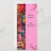 Invitation EXCALIBUR, rouge vif, violet rose (Dos)