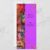 Invitation EXCALIBUR, rouge vif, violet rose (Dos)