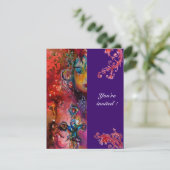Invitation EXCALIBUR, rouge vif, violet rose (Debout devant)
