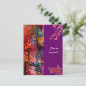 Invitation EXCALIBUR, rouge vif, violet rose (Debout devant)