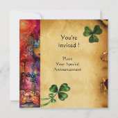 Invitation EXCALIBUR, Saint Patrick's Day Party, parchemin (Dos)