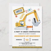 Invitation Excavateur de zone de travail en construction Anni (Devant)