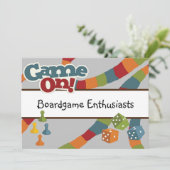 Invitation Excentrique, amusant, nuit de jeux, passionnés de (Debout devant)