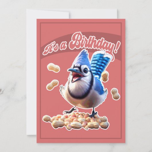 Invitation Excitant Anniversaire Crazy Bird & Peanuts Wild Pa (Devant)