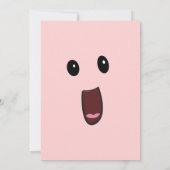 Invitation Excitée Visage Anniversaire (Dos)