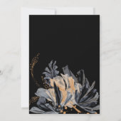 Invitation exclusif Gold Black Floral Fête des mar (Dos)