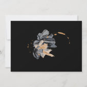 Invitation Exclusive Black Gold Floral Enregistrer La Date (Dos)