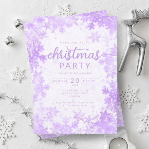 Invitation Exclusive Purple Snowflakes Compagnie Noël