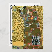 Invitation Exécution (L'Embrace) par Gustav Klimt Mariage (Devant / Derrière)