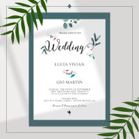 Exemple calligraphie Eucalyptus Feuille mariage