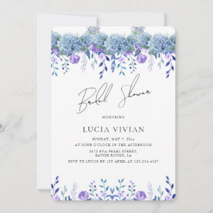 Invitation Exemple de Fête des mariées de jardin floral viole