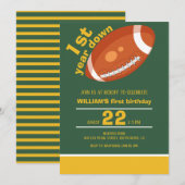 Invitation Exemple de football rétro première année bas 1er a (Devant / Derrière)