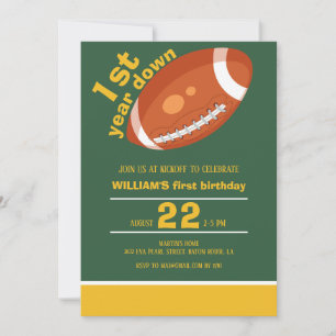Invitation Exemple de football rétro première année bas 1er a