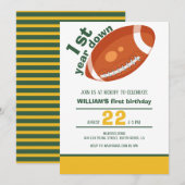 Invitation Exemple de football rétro première année bas 1er a (Devant / Derrière)